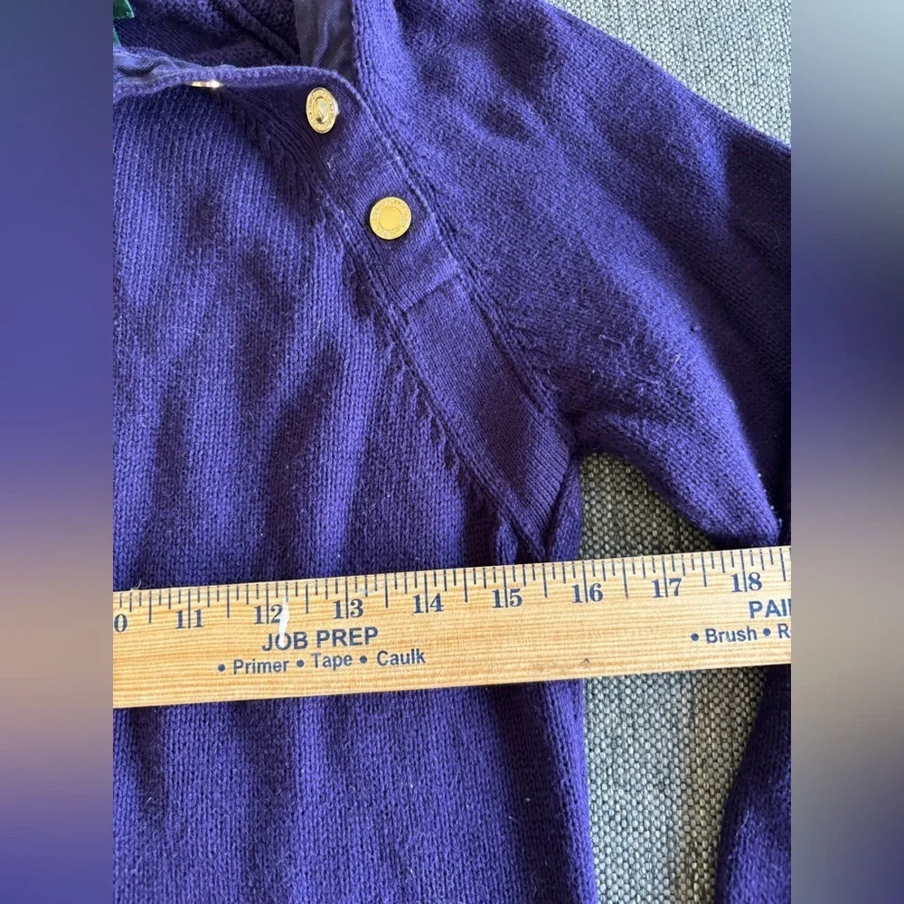 VTG ralph lauren turtleneck with gold button accent womens small purple